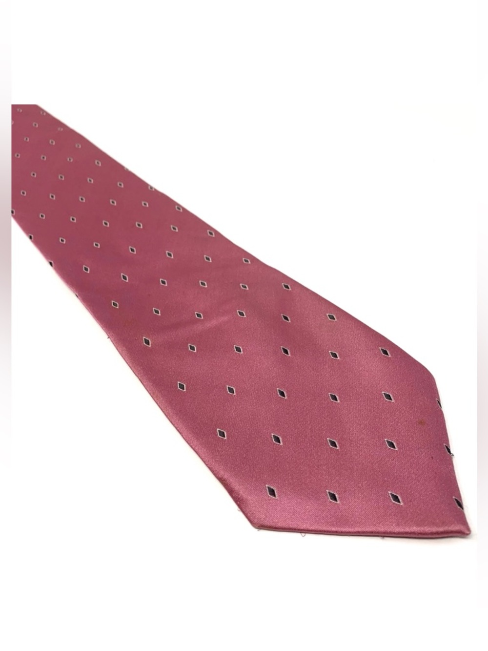 Calvin Klein Mens Tie Necktie Pink 59” X 3.25" Silk Handmade In China Dry clean
